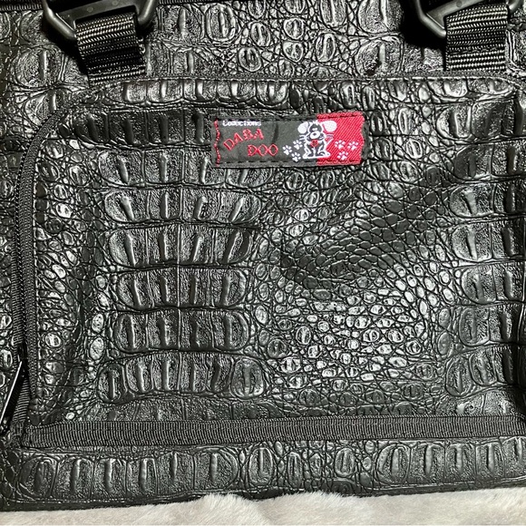One-of-a-kind black snakeprint small pet carrier by Daba Doo Collection like new - Picture 11 of 12